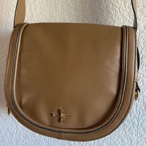 Pour La Victoire Tan Leather Satchel Bag